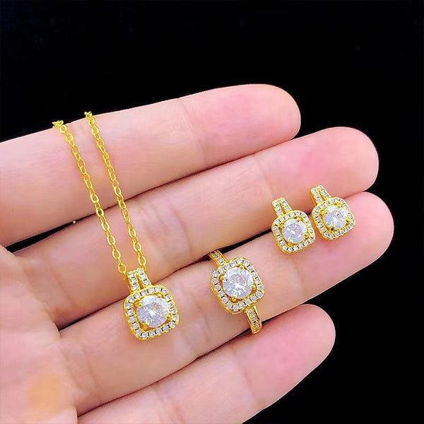 Jewelry Set Zircon Gem Ring