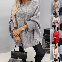 Winter Loose Batwing Sleeve Pullover Sweater Fashion