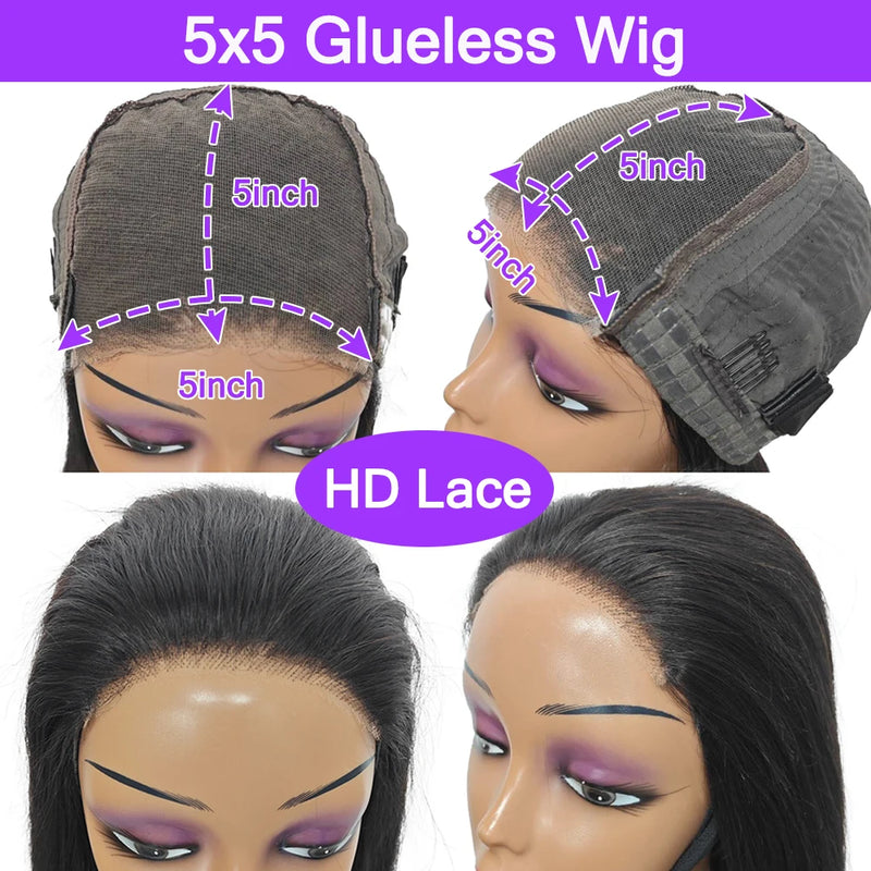 Burmese Curly 13X6 13X4 5X5 Glueless Wigs Human Hair Deep Wave Full Lace Frontal Human Hair Wig Ready To Go Wear HD Transparent