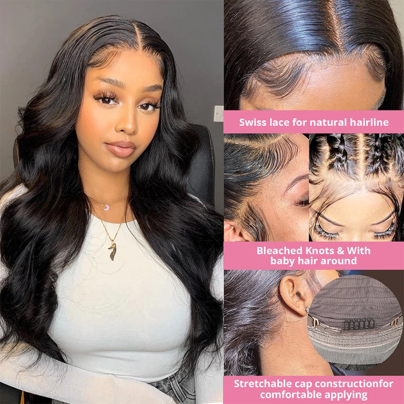 13x4 Body Wave Lace Front Wig Pre Plucked 13x6 Transparent Lace Frontal Wig Human Hair Wigs For Women 5x5 Lace Closure Wig Sale