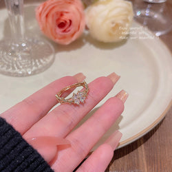 Zircon Flower Ring Female Niche Design