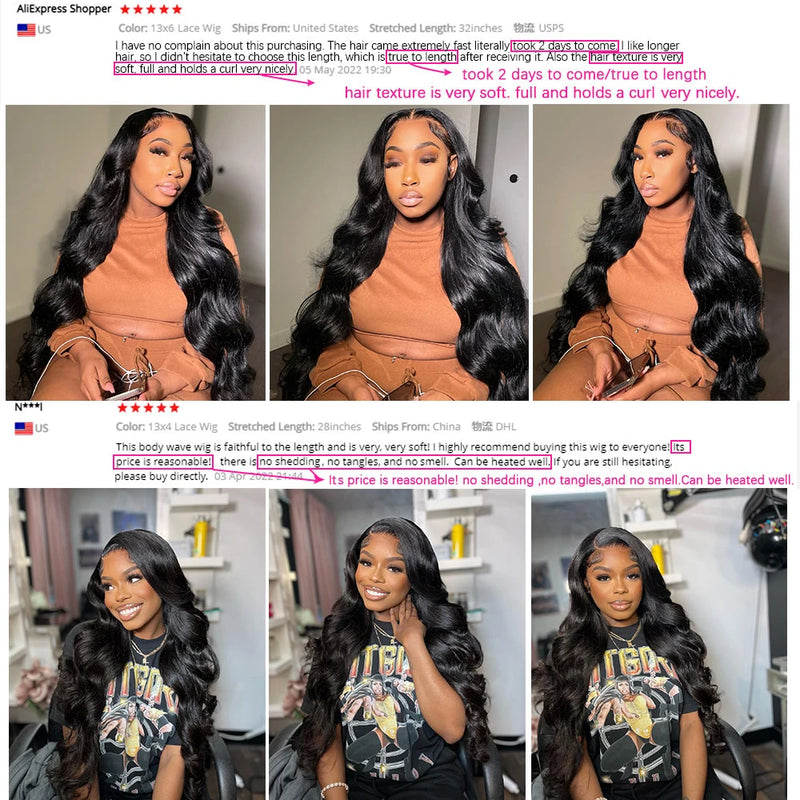 13x4 Lace Front Human Hair Wigs Brazilian Body Wave Lace Front Wig 13x6 HD Lace Frontal Wigs For Women Human Hair Closure Wig