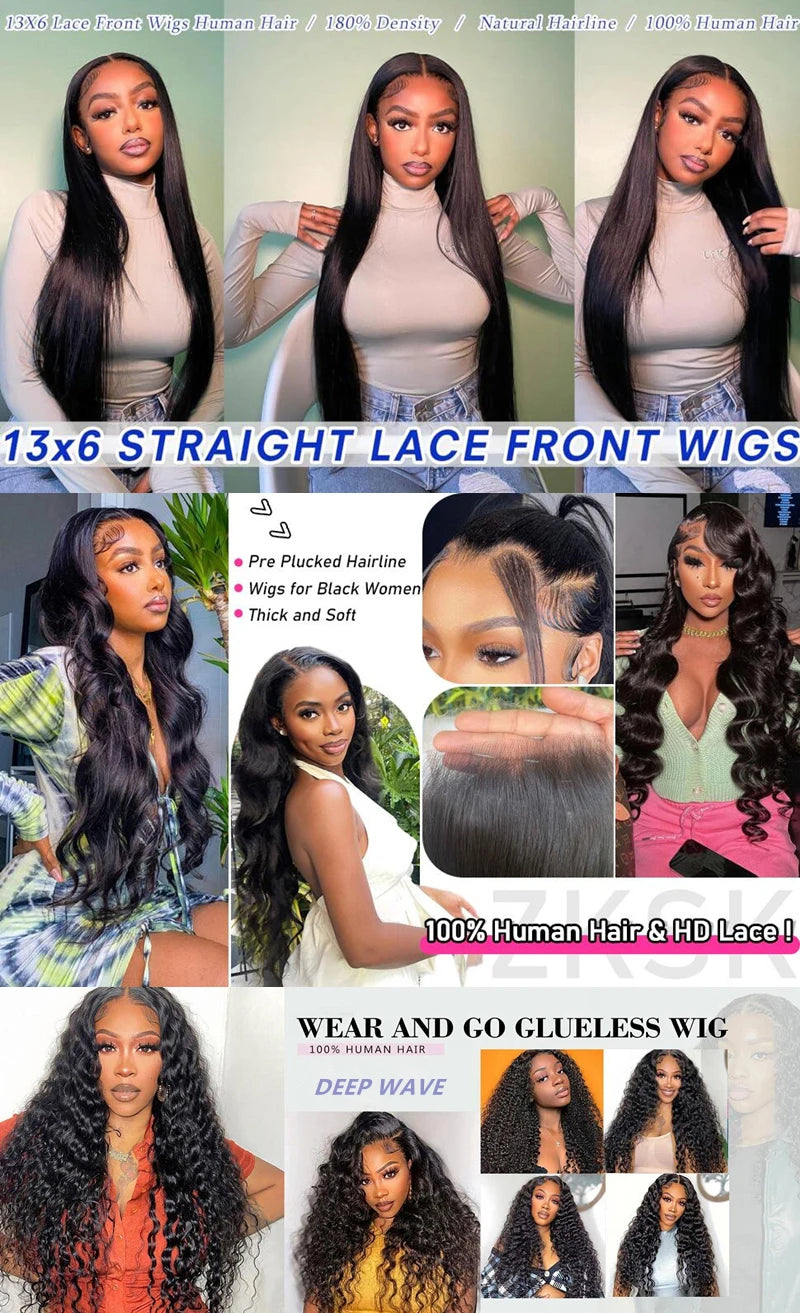 Bling Hair Body Wave 13x4 13x6 Lace Front Wig Human Hair For Women Brazilian Hair 4x4 Lace Closure Wis Pre Plucked 360 Lace Wigs