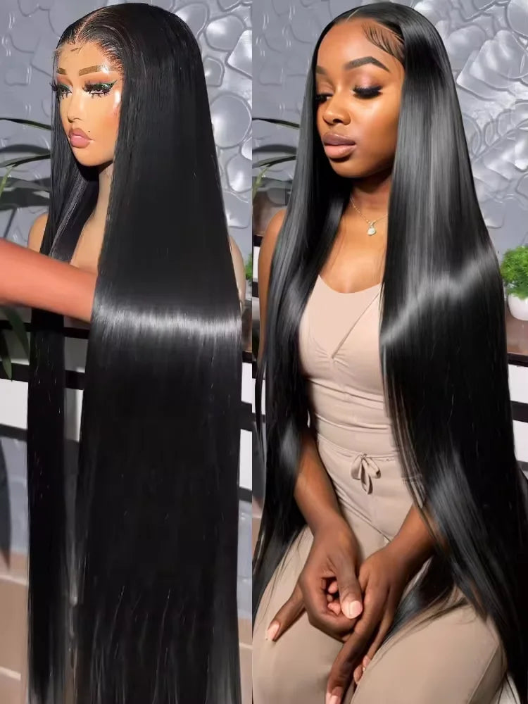 Straight 13x4 Transparent Lace Front Wig 13x6 hd Lace Frontal Wig Human Hair For Black Women 30 40 Inch Brazilion Remy Hair Wigs