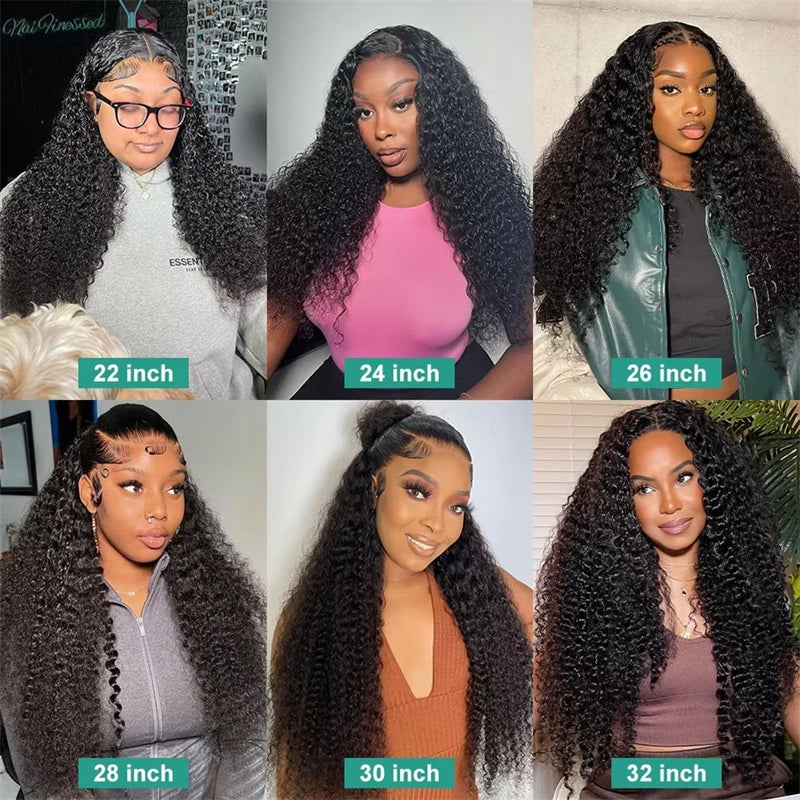 Burmese Curly 13X6 13X4 5X5 Glueless Wigs Human Hair Deep Wave Full Lace Frontal Human Hair Wig Ready To Go Wear HD Transparent