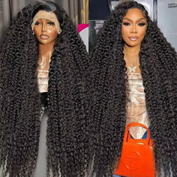 Burmese Curly 13X6 13X4 5X5 Glueless Wigs Human Hair Deep Wave Full Lace Frontal Human Hair Wig Ready To Go Wear HD Transparent