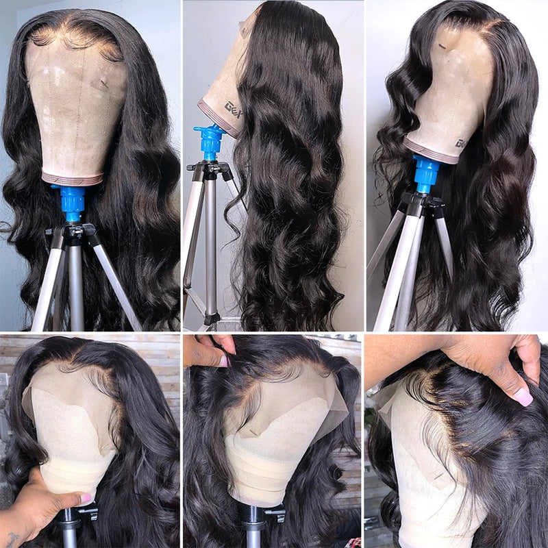 13x4 Body Wave Lace Front Wig Pre Plucked 13x6 Transparent Lace Frontal Wig Human Hair Wigs For Women 5x5 Lace Closure Wig Sale