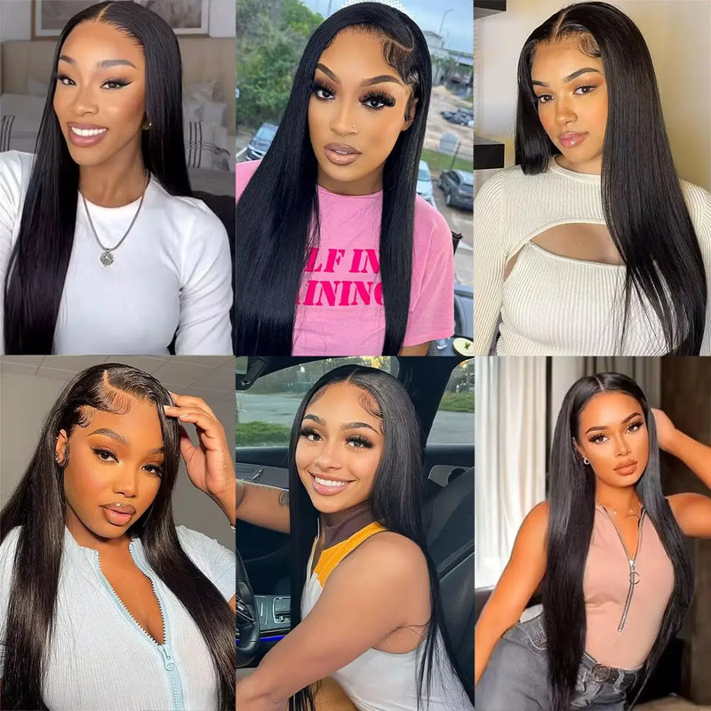 Straight 13x4 Transparent Lace Front Wig 13x6 hd Lace Frontal Wig Human Hair For Black Women 30 40 Inch Brazilion Remy Hair Wigs