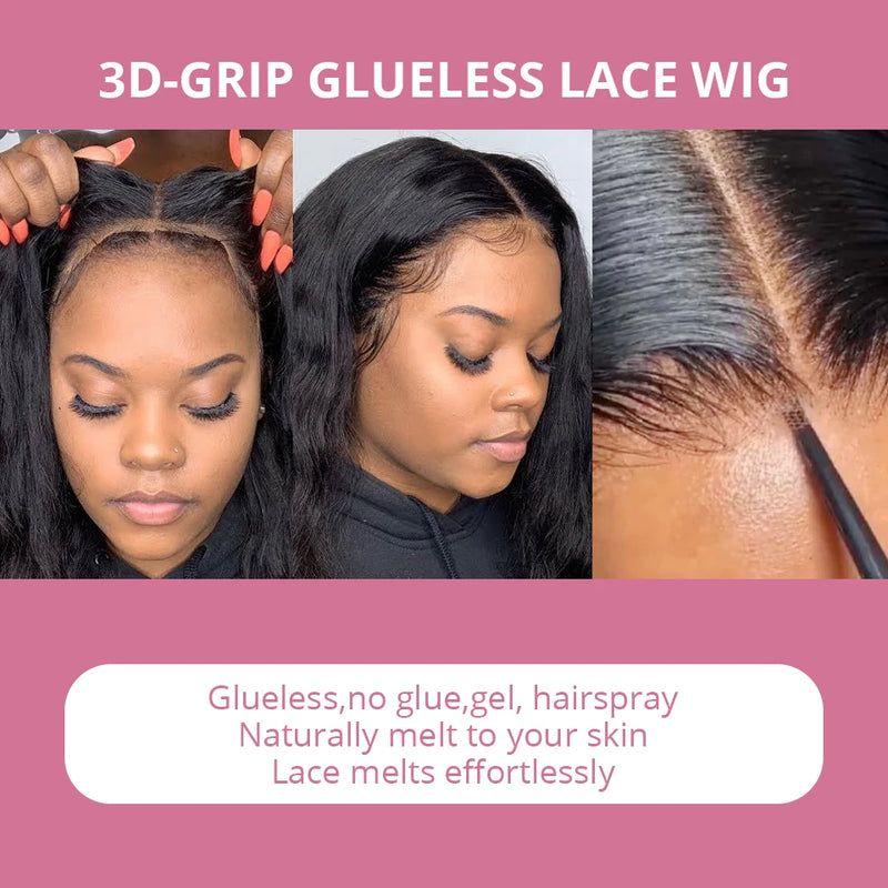 Pre Cut No Glue 13x4 Body Wave Upgrade Glueless Wig Human Hair Ready To Wear Brazilian Lace Frontal Wigs For Women Preplucked