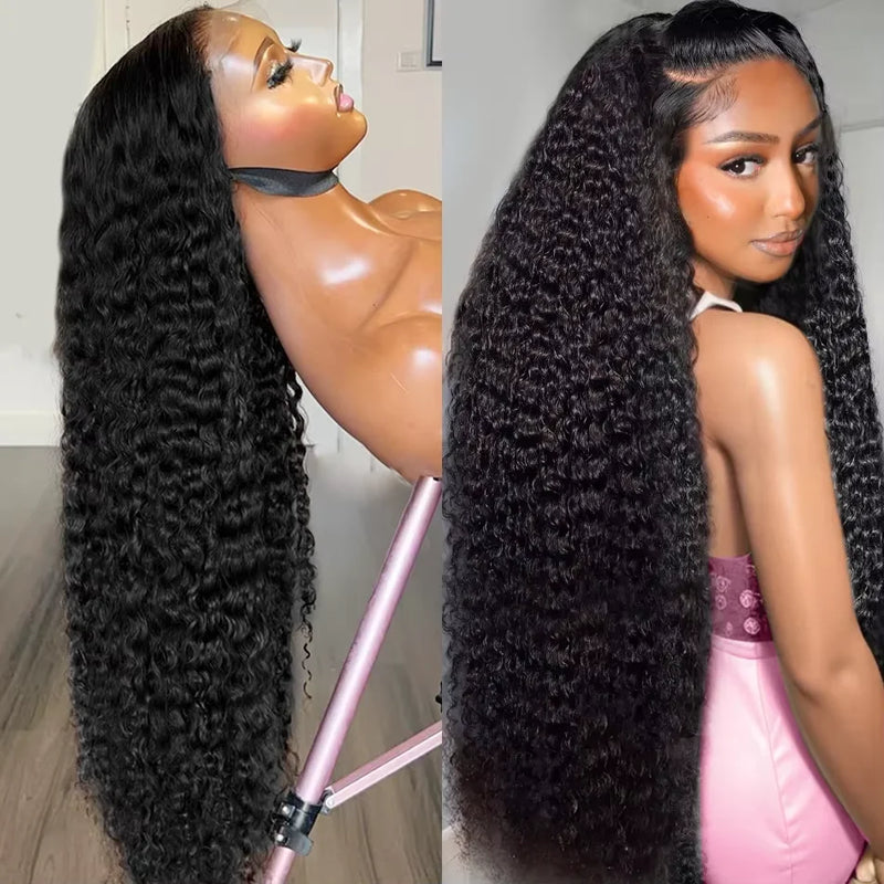 Burmese Curly 13X6 13X4 5X5 Glueless Wigs Human Hair Deep Wave Full Lace Frontal Human Hair Wig Ready To Go Wear HD Transparent