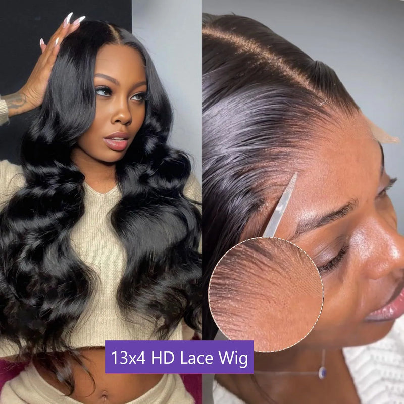 13x6 Hd Lace Frontal Wig Human Hair 13x4 Body Wave Human Hair Wigs For Black Women 30 40 Inch Lace Front Human Hair Wig