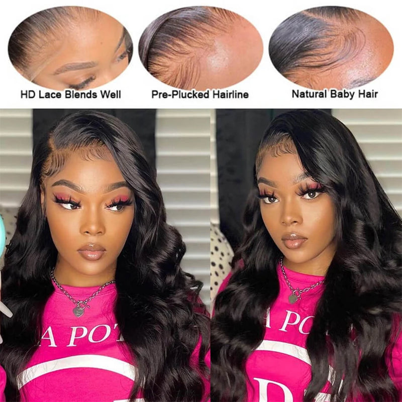 13x4 Body Wave Lace Front Wig Pre Plucked 13x6 Transparent Lace Frontal Wig Human Hair Wigs For Women 5x5 Lace Closure Wig Sale