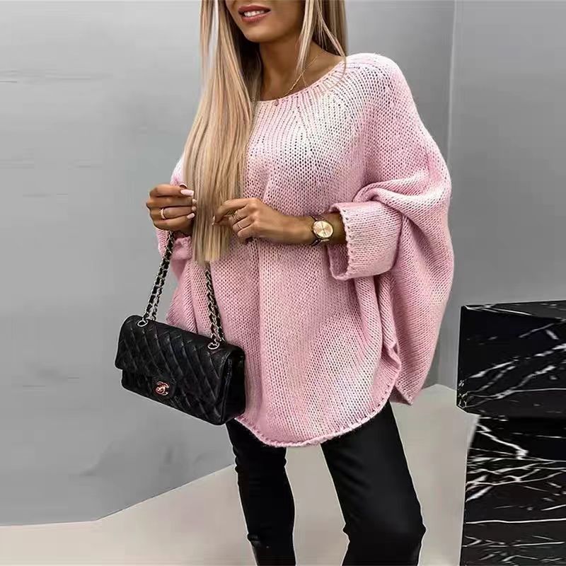 Winter Loose Batwing Sleeve Pullover Sweater Fashion